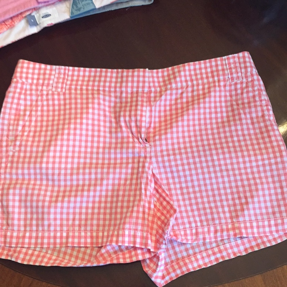 Orange check shorts